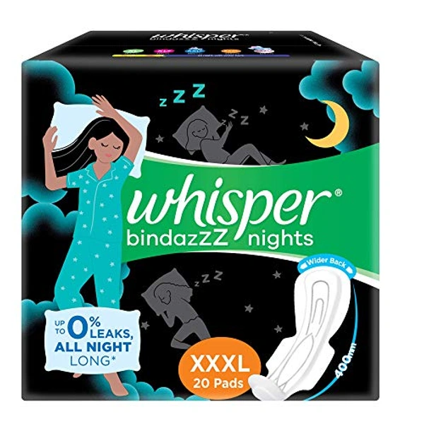 Whisper Ultra Night Xxxl Sanitory Pads - 20 Pcs
