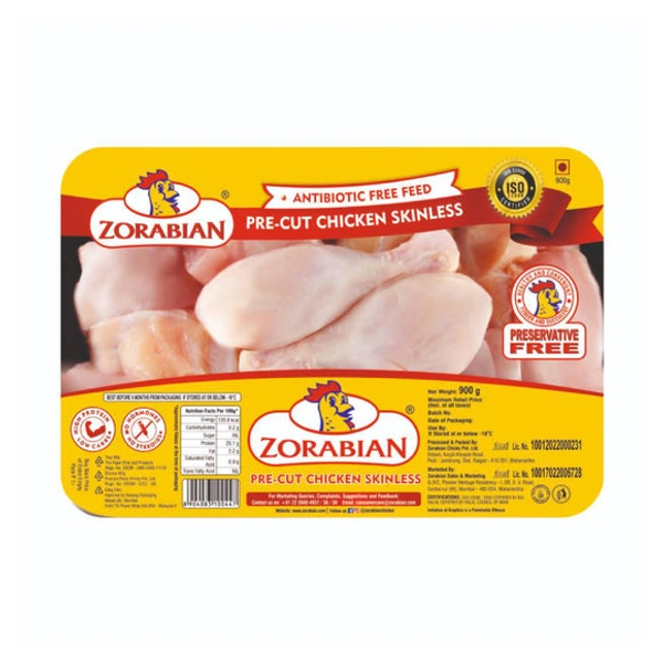 Zorabian Chikan Pre Cut Skinless - 900 Gm