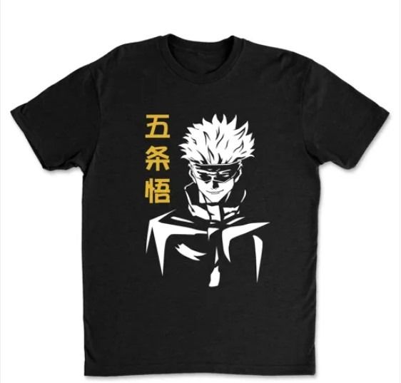 Anime Characters Black T-Shirt - Shark Shirts