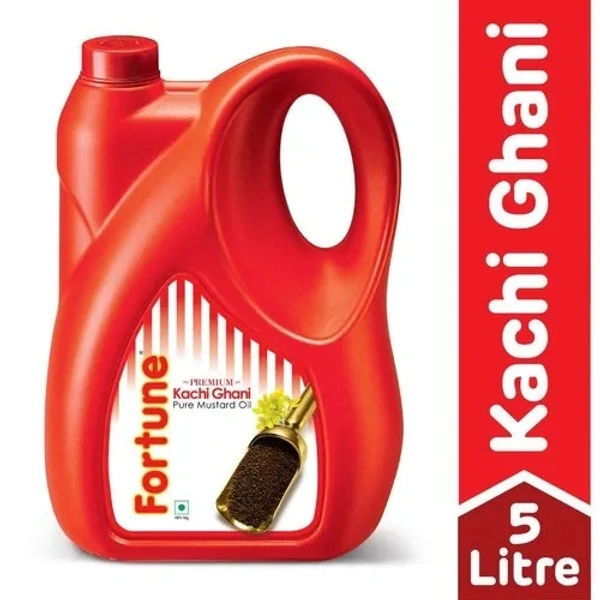 Fortune Kacchi Dhani Oil - Dark Red, 5Litre