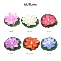 Water Floating Smokeless Candles & Lotus Flowers Sensor Led TeaLight For Outdoor And Indoor Decoration - Pack Of 6 Candle (Pack Of 6)