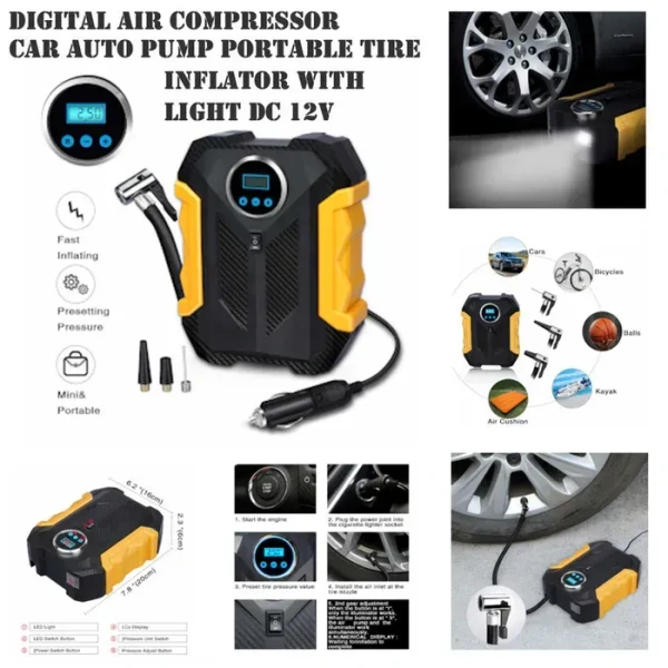 Portable Electric Car Air Compressor Pump For Car And Bike Tyre