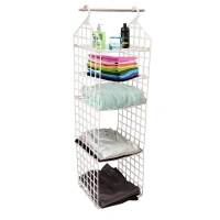 MULTIPURPOSE 5 LAYER FOLDING CLOTHES STORAGE RACKS||CLOSET FOR STUDENTS WARDROBE SHELVES SOCKS, SCARF, T-SHIRT, ETC||HANGING ORGANIZER STORAGE HOLDERS & RACK