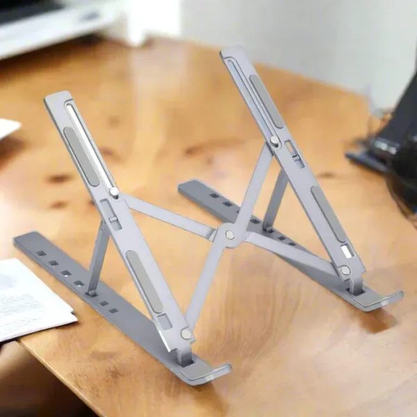 Metal Portable Laptop Stand, With 7 Adjustable Angles (1 Pc)