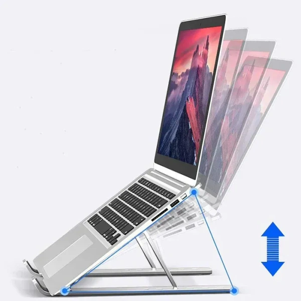Metal Portable Laptop Stand, With 7 Adjustable Angles (1 Pc)