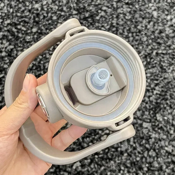 Stainless Steel Vacuum Insulated Water Bottle with Handle & Adjustable Strap (1000 ML / 1 Pc / Mix Color)