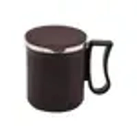 Coffee Mug with Lid and Handle-Plastic Covered Stainless Steel Mug (Random Color, Approx 200 ML)