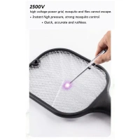 Mosquito Killer Racket | Rechargeable Automatic Electric Fly Swatter | Mosquito Zapper Racket With UV Light Lamp | Mosquito Swatter With USB Charging Base | Electric Insect Killer Racket Machine Bat