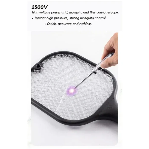 Mosquito Killer Racket | Rechargeable Automatic Electric Fly Swatter | Mosquito Zapper Racket With UV Light Lamp | Mosquito Swatter With USB Charging Base | Electric Insect Killer Racket Machine Bat