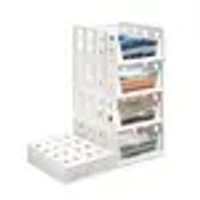 4 Layer Stackable Multifunctional Storage,for Clothes Foldable Drawer Shelf Basket Utility Cart Rack Storage Organizer Cart for Kitchen, Pantry Closet, Bedroom, Bathroom, Laundry (4 Layer 1 Pc)