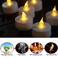 Set of 8Pcs With transparent box. Flameless Floating Candles Battery Operated Tea Lights Tealight Candle - Decorative, Wedding.