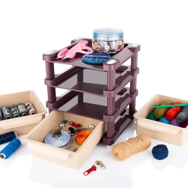 Mini 3 Layer Drawer Used For Storing Makeup Equipment’s And Kits Used By Women’s And Ladies.