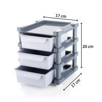 Mini 3 Layer Drawer Used For Storing Makeup Equipment’s And Kits Used By Women’s And Ladies.