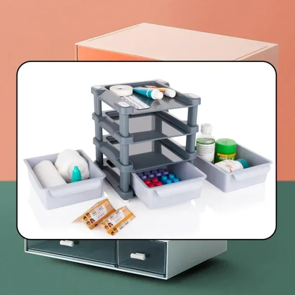 Mini 3 Layer Drawer Used For Storing Makeup Equipment’s And Kits Used By Women’s And Ladies.
