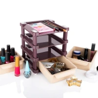 Mini 3 Layer Drawer Used For Storing Makeup Equipment’s And Kits Used By Women’s And Ladies.