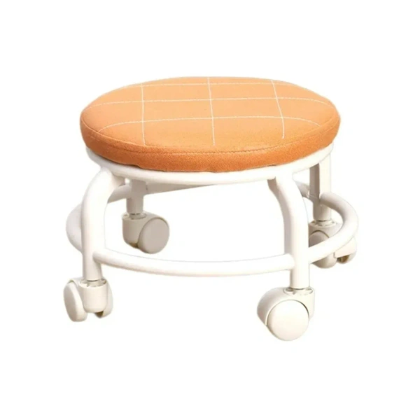 Low Round Rolling Stool With Wheels Pedicure Stool For Fitness Office Garage | Home & Garden | Furniture | Benches, Stools Multi-Color (1 Pc)