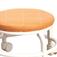 Low Round Rolling Stool With Wheels Pedicure Stool For Fitness Office Garage | Home & Garden | Furniture | Benches, Stools Multi-Color (1 Pc)