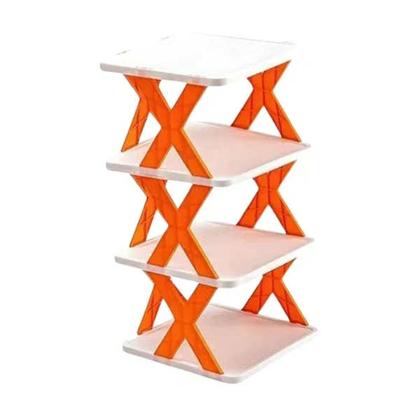6 Layer Shoe Rack Design Lightweight Adjustable Plastic Foldable Shoe Cabinet Storage Portable Folding Space Saving Shoe Organizer Home and Office