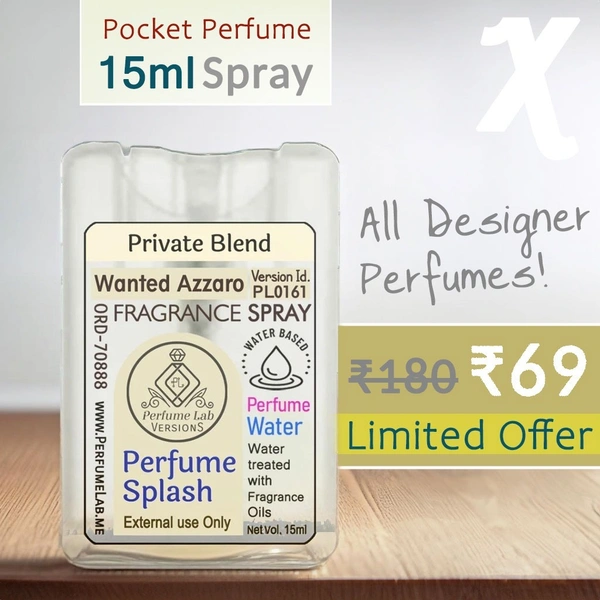 Wanted Azzaro Perfume Splash Pocket Spray - Version Id. PL0161