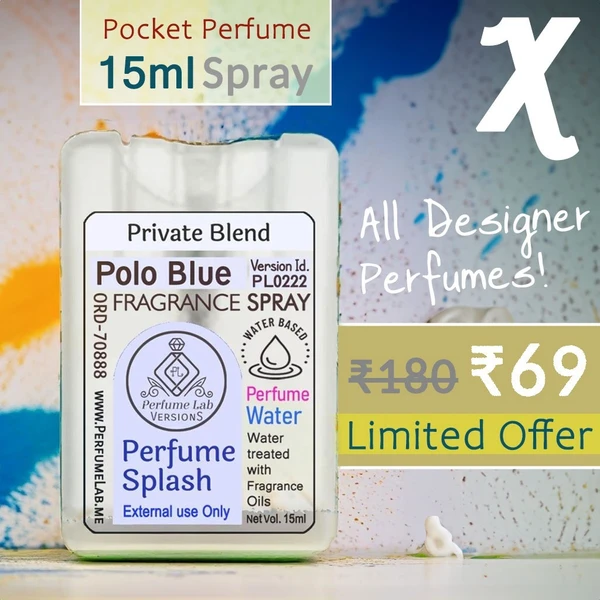 Polo Blue Perfume Splash Pocket Spray - Version Id. PL0222