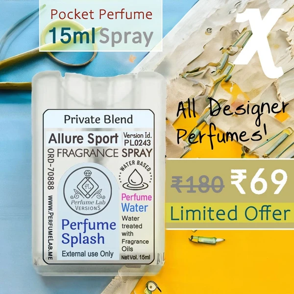 Allure Sport Perfume Splash Pocket Spray - Version Id. PL0243