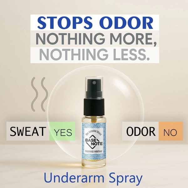 BASE NOTE Underarm Spray | Effective Odor Control | Natural - Base Note Nano Spray 50 Shots - 3.1ml