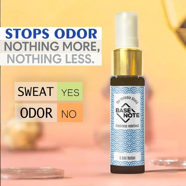 BASE NOTE Underarm Spray | Effective Odor Control | Natural - Base Note Spray 400 Shots - 40 ml