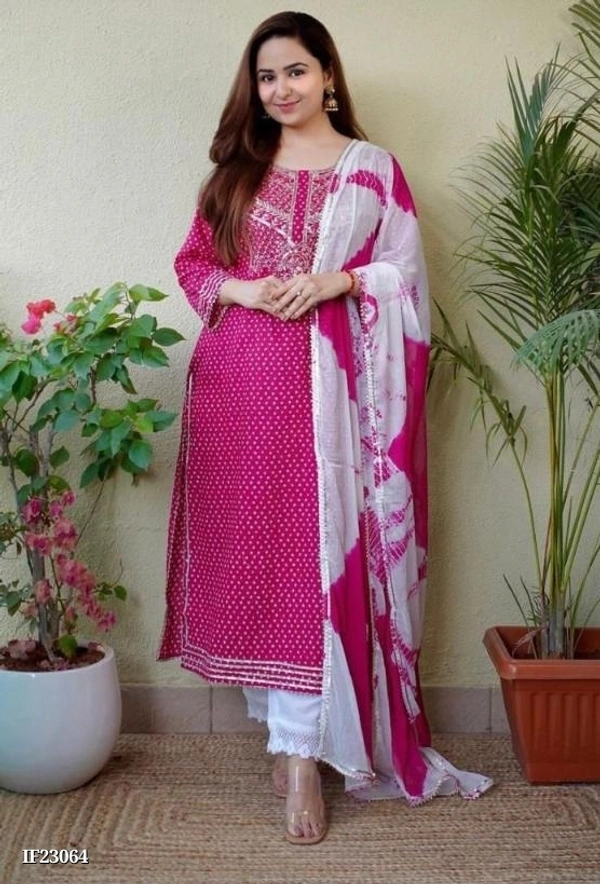 Beautiful Kurti Pant With Dupatta - L