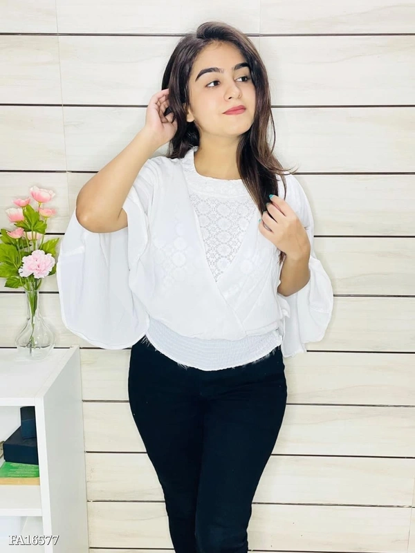 New Arrival Imported Top* - Free, White