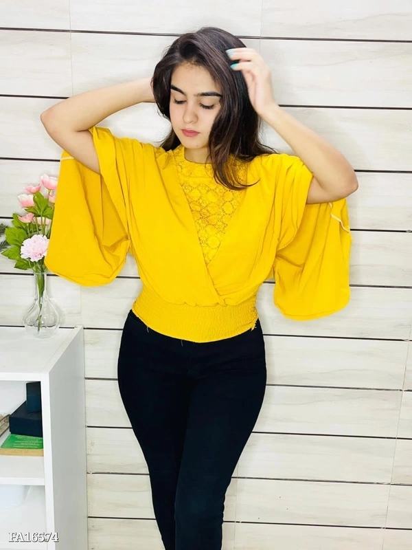 New Arrival Imported Top* - Free, Yellow