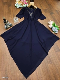 Diamond Cut Kurti* - XL, Navy Blue