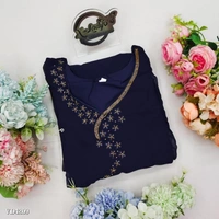 Diamond Cut Kurti* - XL, Navy Blue