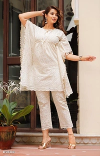 Beautiful Chikankari Kaftan With Pant* - M
