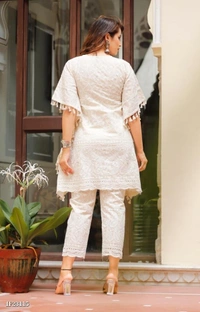 Beautiful Chikankari Kaftan With Pant* - XXL