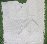 Beautiful Chikankari Kaftan With Pant* - XXL