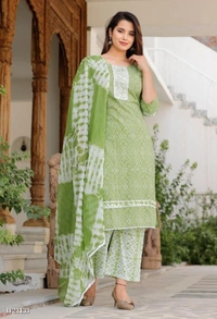 Lahariya Print Casual Kurta And Pant Paired With Cotton Mul Dupatta Set With Front Open Button* - XXL, Green