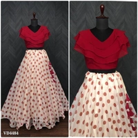 Ready-made Lahenga Choli Set* - Red ❤, Free