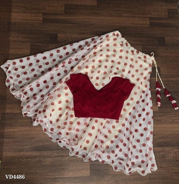 Ready-made Lahenga Choli Set* - Red ❤, Free