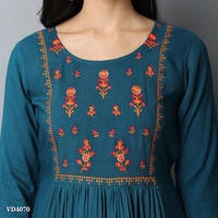 Embroidery Kurti* - M, Blue 💙