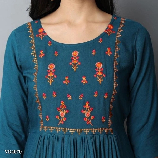Embroidery Kurti* - M, Blue 💙