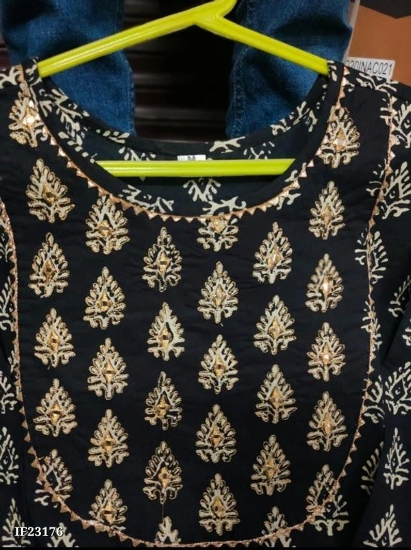 Cotton Block Print Kurti Set - M