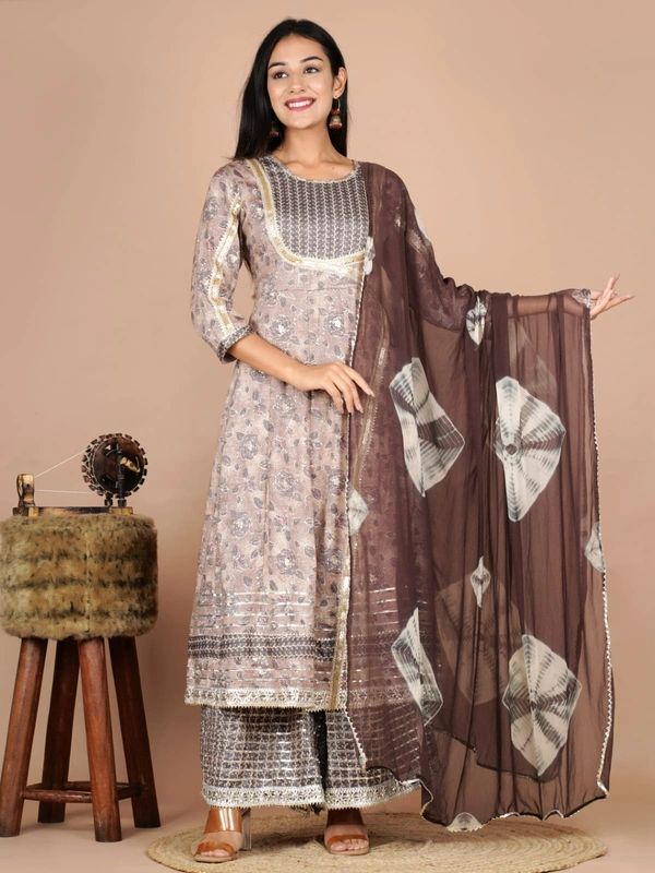  Kurti with full flair plazo and dupatta - XXL