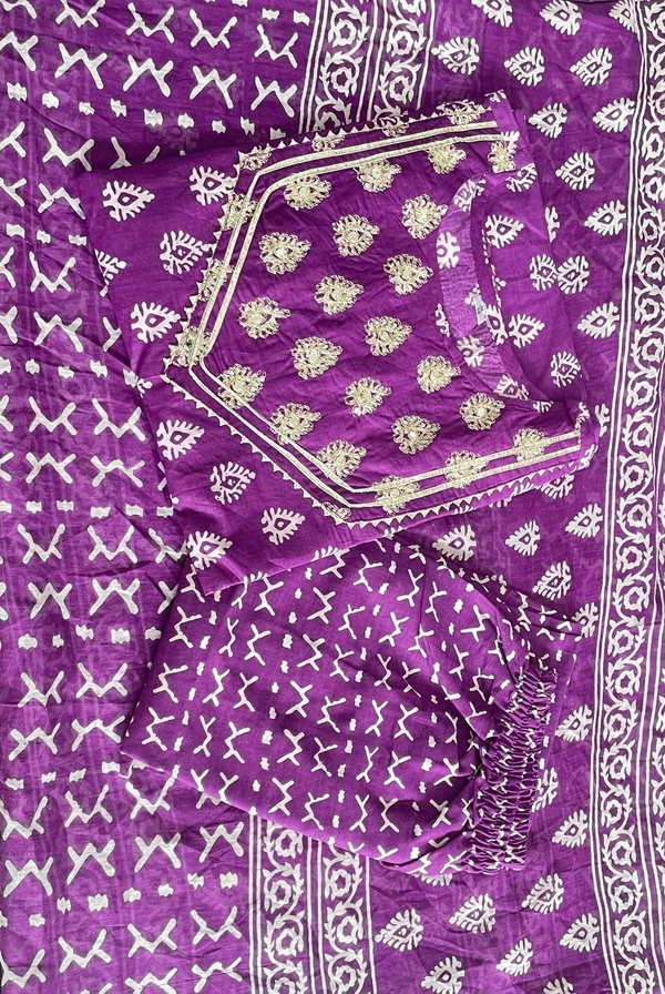 Lomg Flair Kurti With Pant* - Purple, XXL