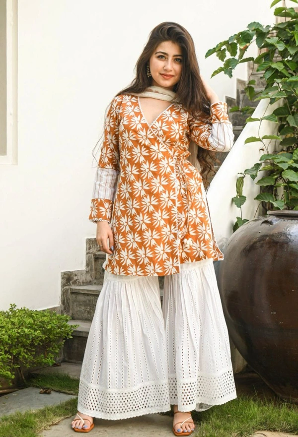 Look gorgeous in zaina couture summer breathable cotton outfit - L
