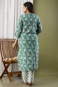 Straight Kurti  With  Pant and mulmul Dupatta  - XXL