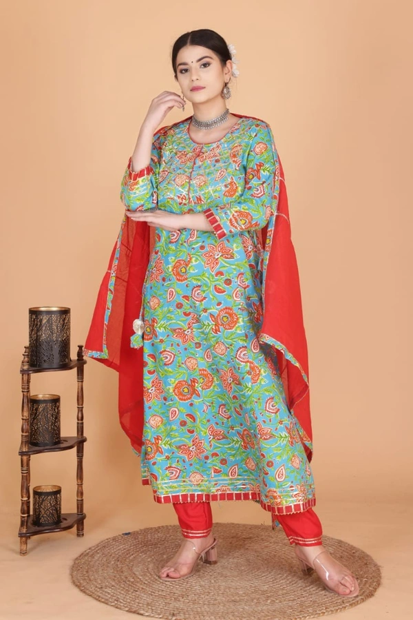 🌸Anarkali Gown with pent with Dupptta 🌸  - M