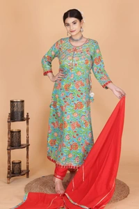 🌸Anarkali Gown with pent with Dupptta 🌸  - M
