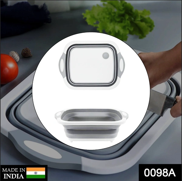 0098A COLLAPSIBLE CUTTING BOARD WITH DISH TUB BASKET