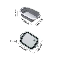 0098A COLLAPSIBLE CUTTING BOARD WITH DISH TUB BASKET