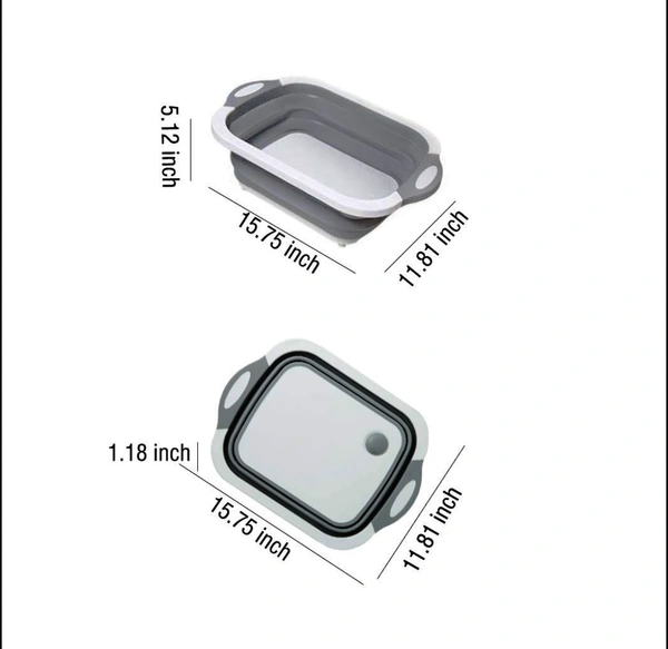 0098A COLLAPSIBLE CUTTING BOARD WITH DISH TUB BASKET